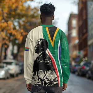 Personalized Nelson Mandela Day Long Sleeve Shirt South Africa Vintage Stylized
