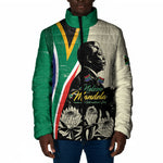 Personalized Nelson Mandela Day Padded Jacket South Africa Vintage Stylized