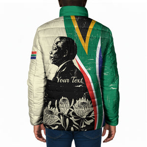 Personalized Nelson Mandela Day Padded Jacket South Africa Vintage Stylized