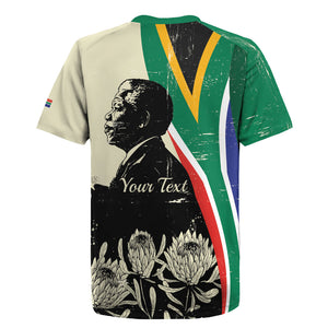 Personalized Nelson Mandela Day Rugby Jersey South Africa Vintage Stylized
