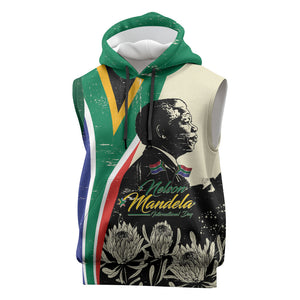 Personalized Nelson Mandela Day Sleeveless Hoodie South Africa Vintage Stylized