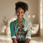 Personalized Nelson Mandela Day Women Casual Shirt South Africa Vintage Stylized