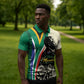 Personalized Nelson Mandela Day Zipper Polo Shirt South Africa Vintage Stylized