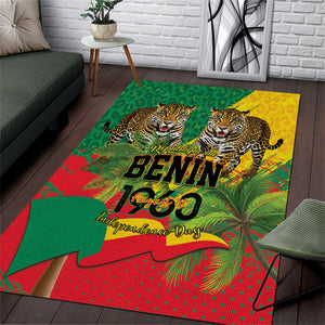 Benin August 1st 1960 Area Rug Happy Independence Day