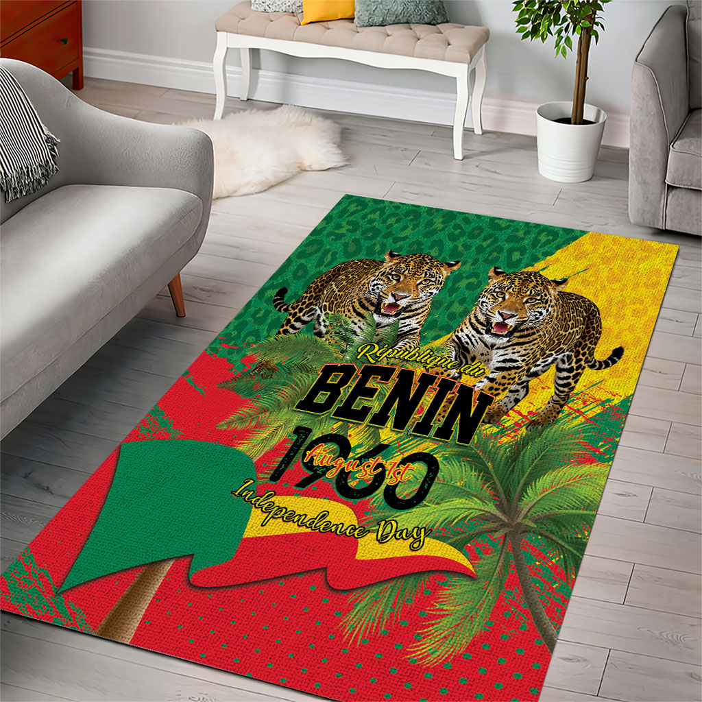 Benin August 1st 1960 Area Rug Happy Independence Day