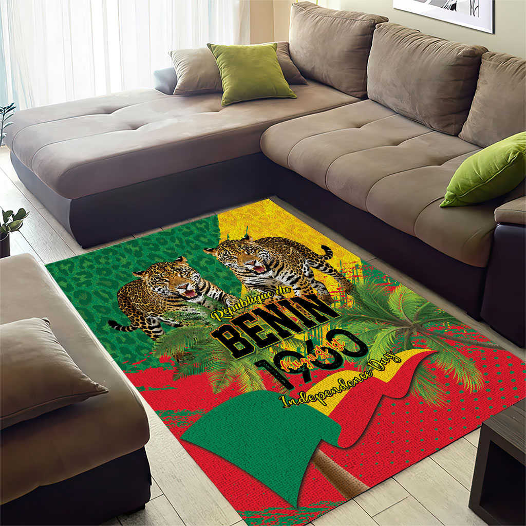 Benin August 1st 1960 Area Rug Happy Independence Day
