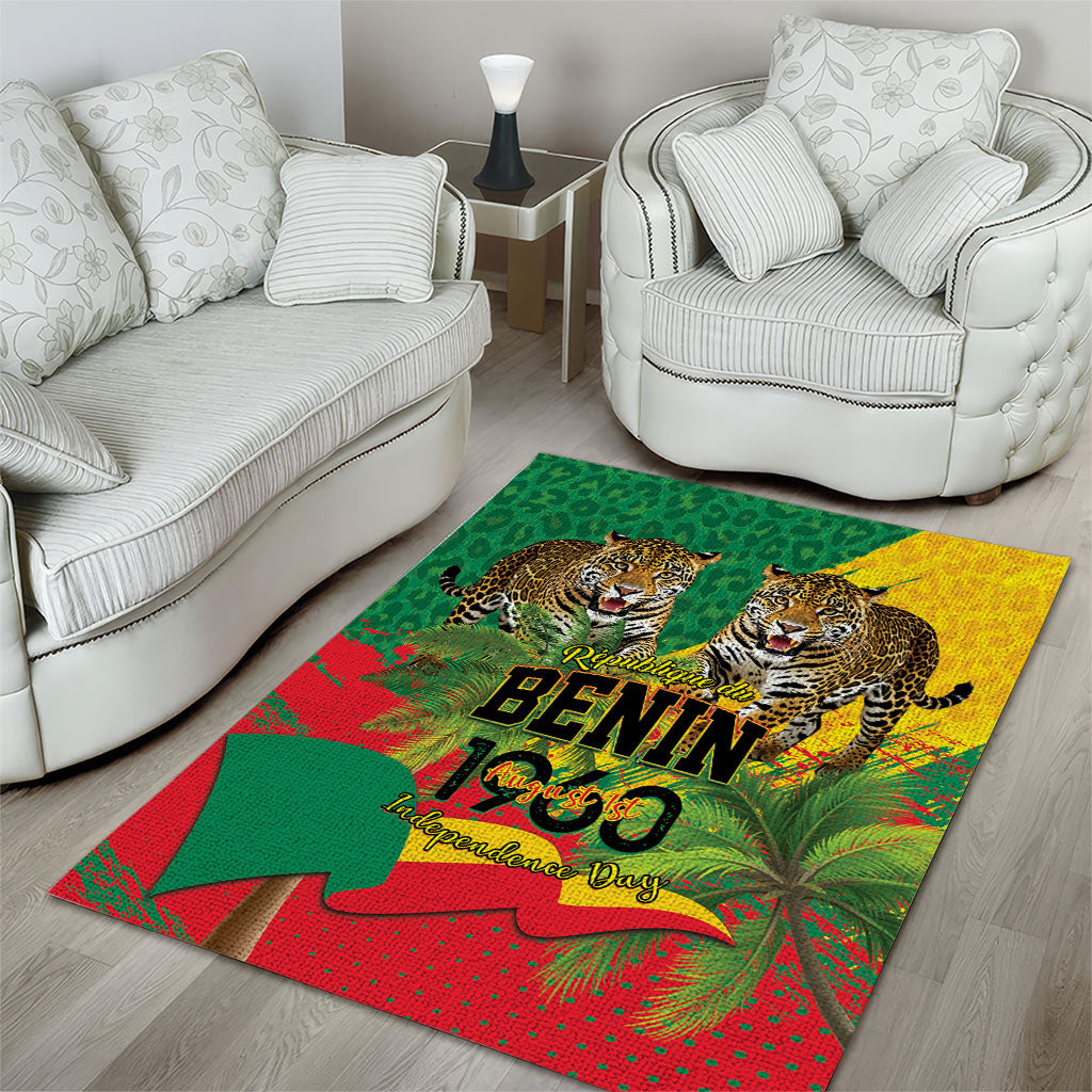 Benin August 1st 1960 Area Rug Happy Independence Day