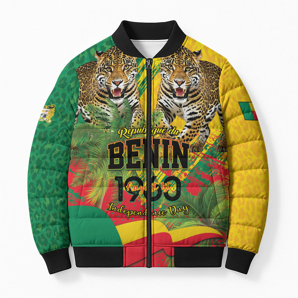 Personalised Benin August 1st 1960 Bomber Puffer Jacket Happy Independence Day