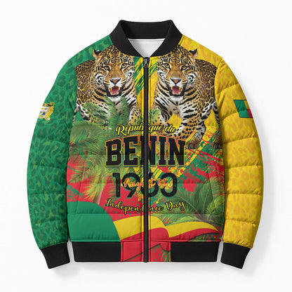 Personalised Benin August 1st 1960 Bomber Puffer Jacket Happy Independence Day