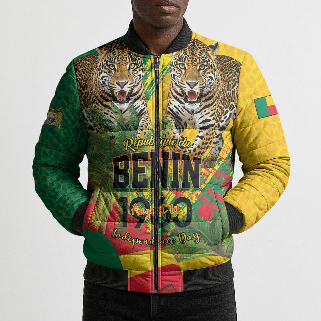 Personalised Benin August 1st 1960 Bomber Puffer Jacket Happy Independence Day