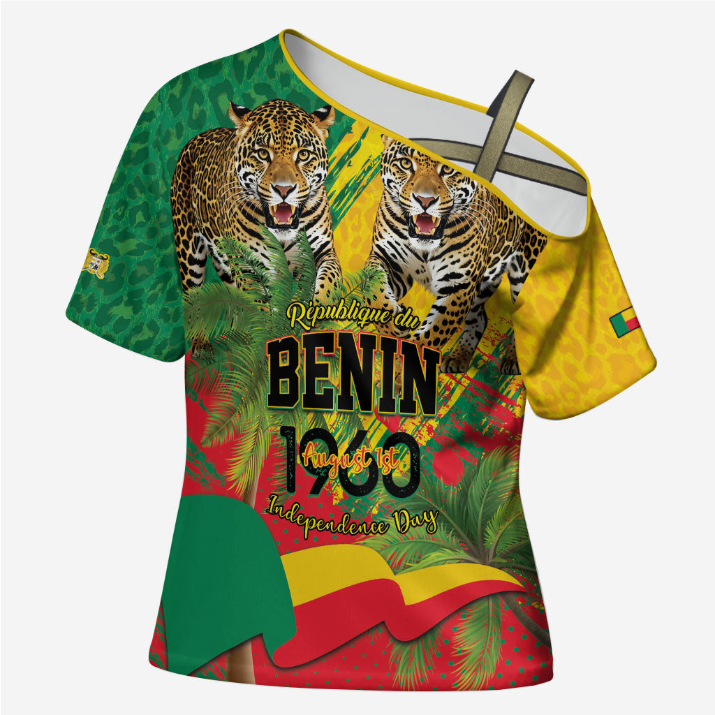 Personalised Benin August 1st 1960 Cross Shoulder Shirt Happy Independence Day