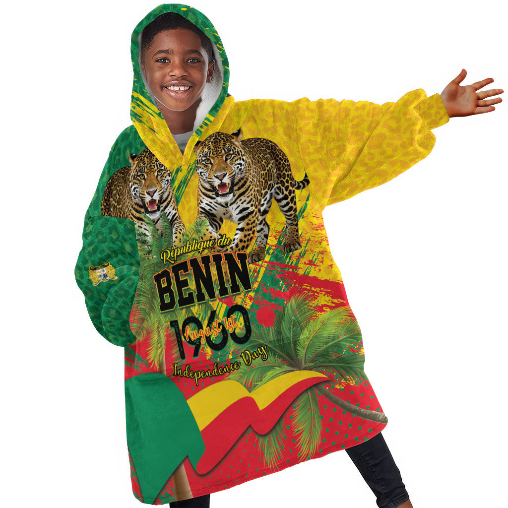 Personalised Benin August 1st 1960 Kid Wearable Blanket Hoodie Happy Independence Day