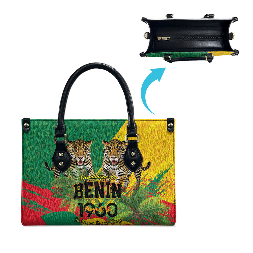Benin August 1st 1960 Leather Bag Happy Independence Day