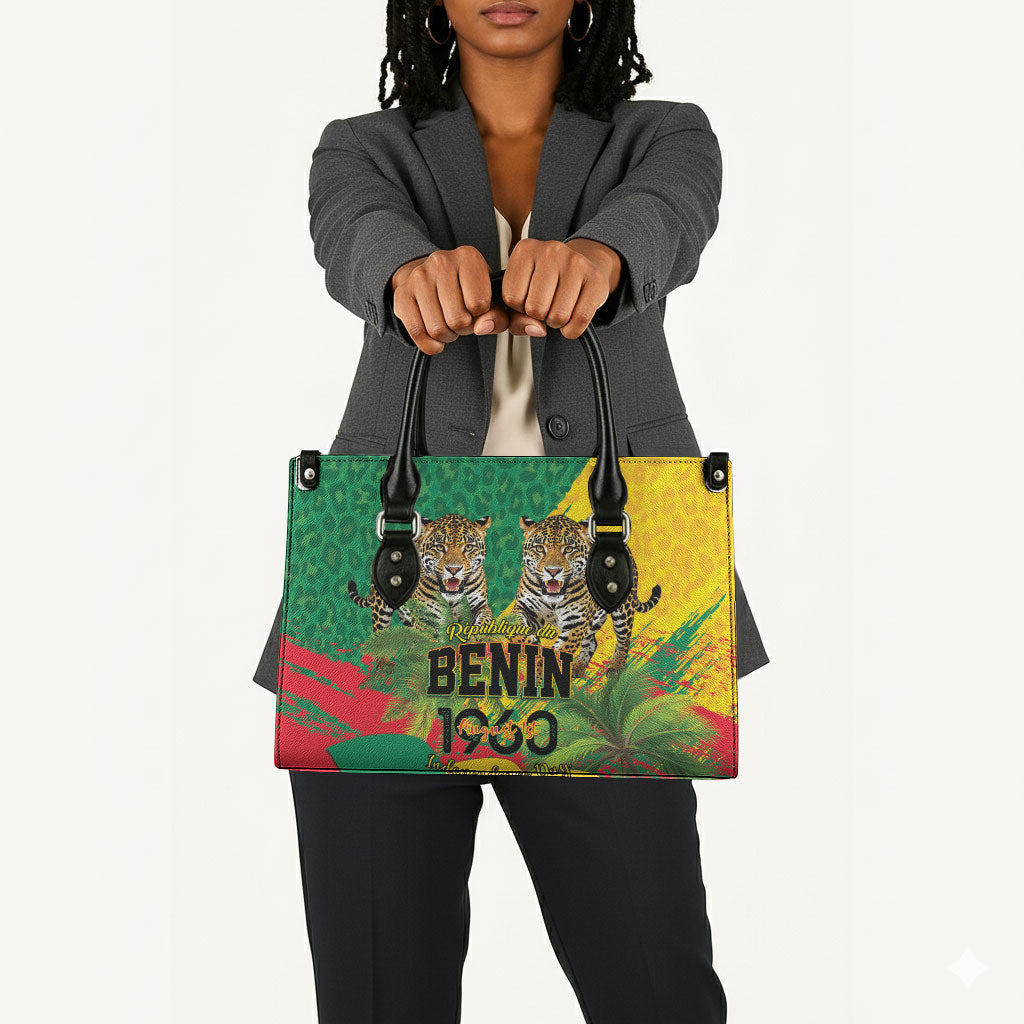 Benin August 1st 1960 Leather Bag Happy Independence Day