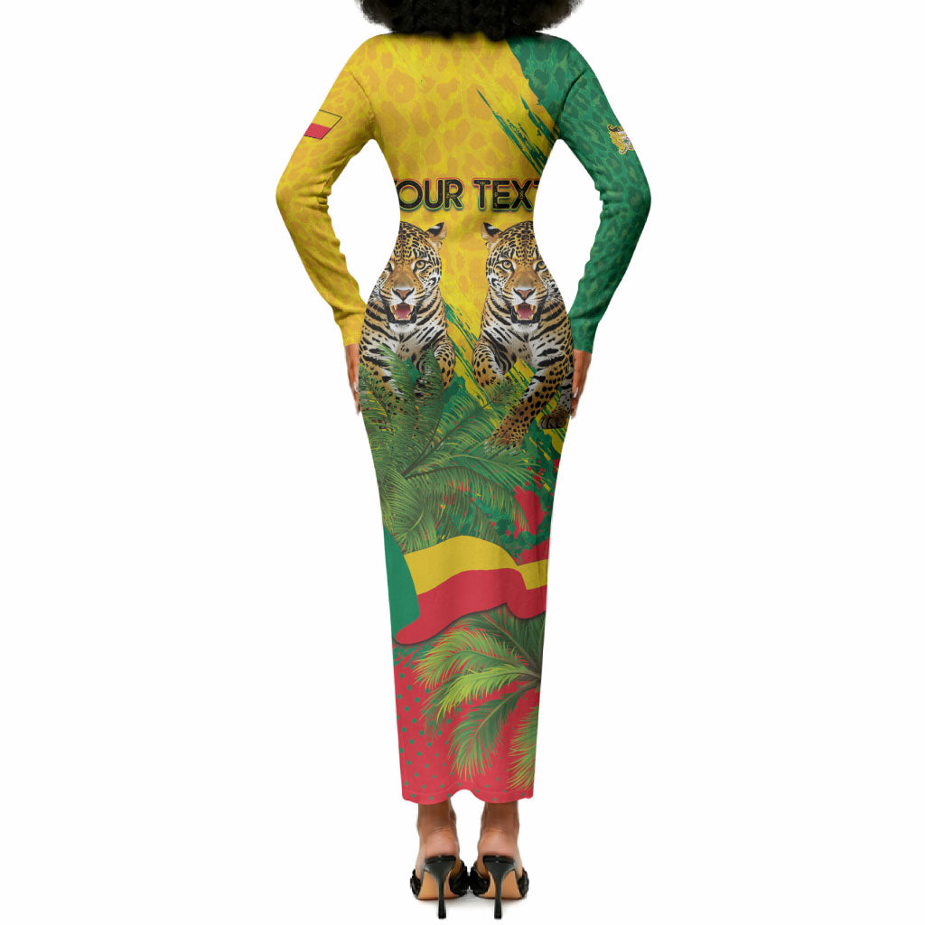 Personalised Benin August 1st 1960 Long Sleeve Bodycon Dress Happy Independence Day