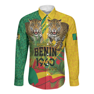 Personalised Benin August 1st 1960 Long Sleeve Button Shirt Happy Independence Day