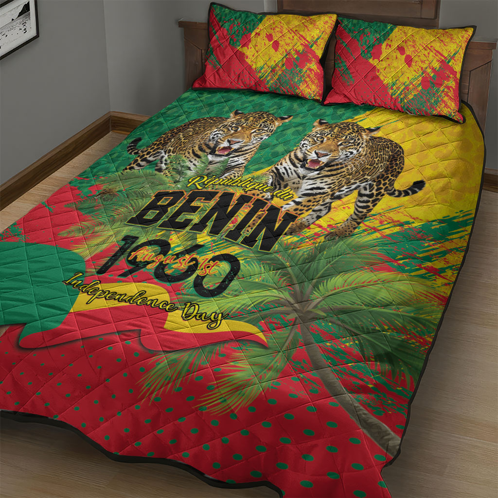 Benin August 1st 1960 Quilt Bed Set Happy Independence Day