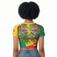 Personalised Benin August 1st 1960 Raglan Cropped T shirt Happy Independence Day