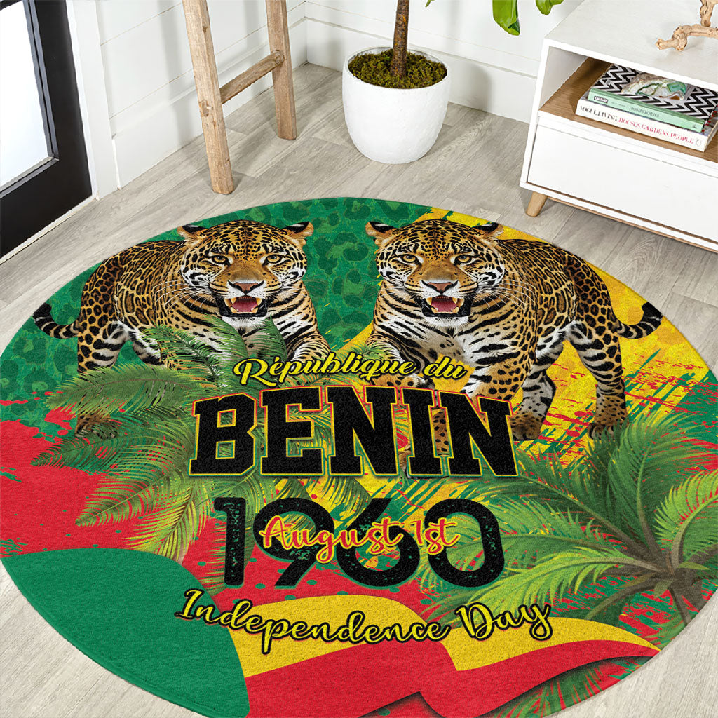 Benin August 1st 1960 Round Carpet Happy Independence Day