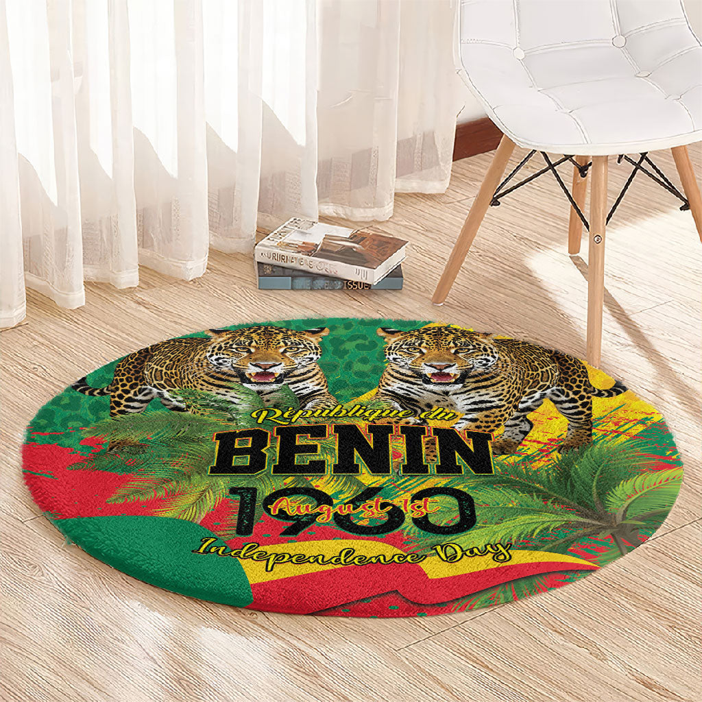 Benin August 1st 1960 Round Carpet Happy Independence Day
