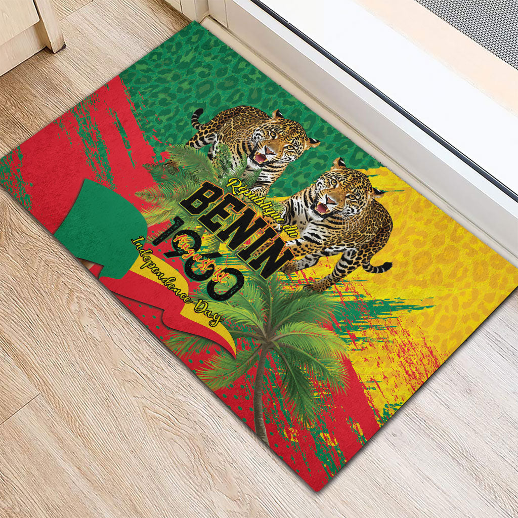 Benin August 1st 1960 Rubber Doormat Happy Independence Day
