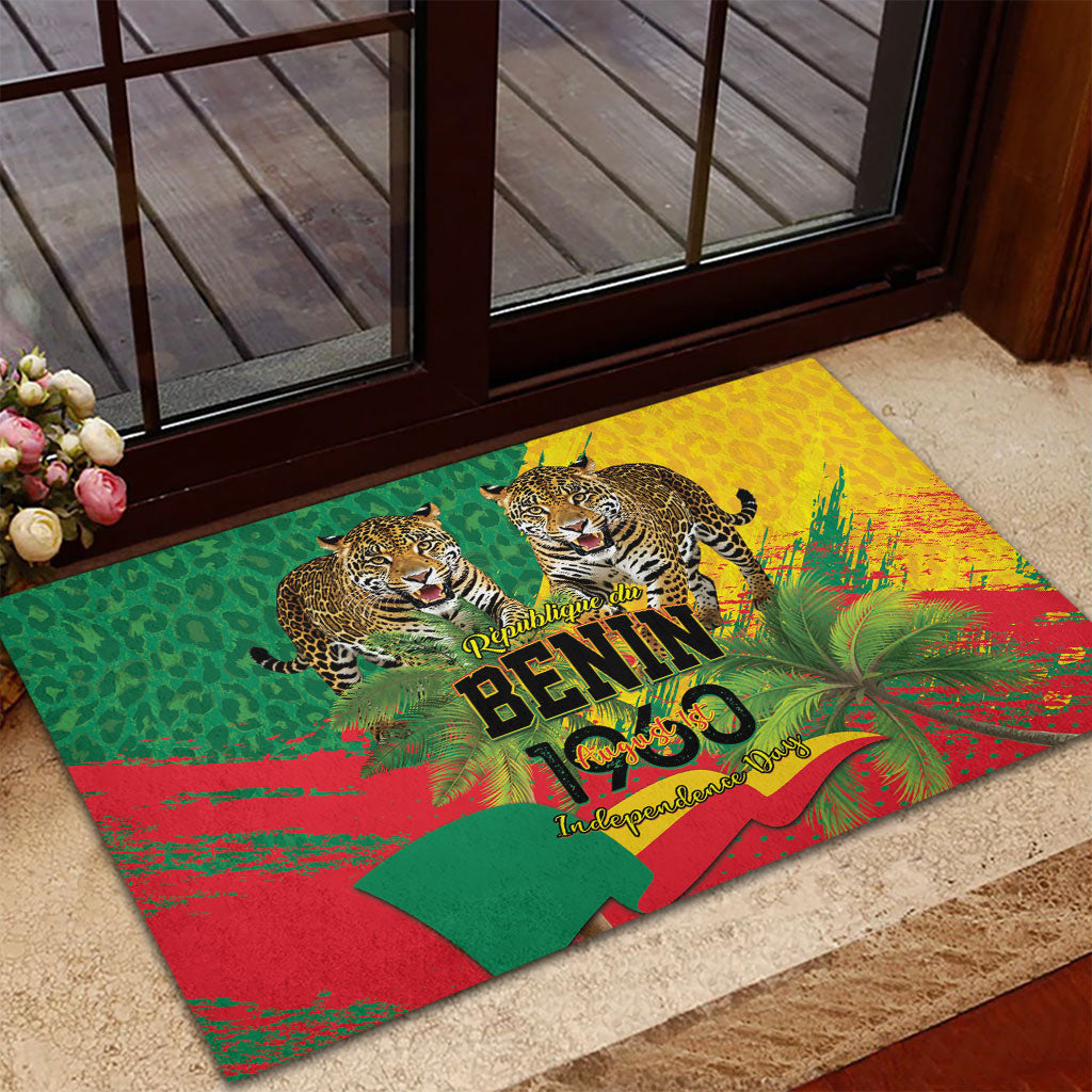Benin August 1st 1960 Rubber Doormat Happy Independence Day