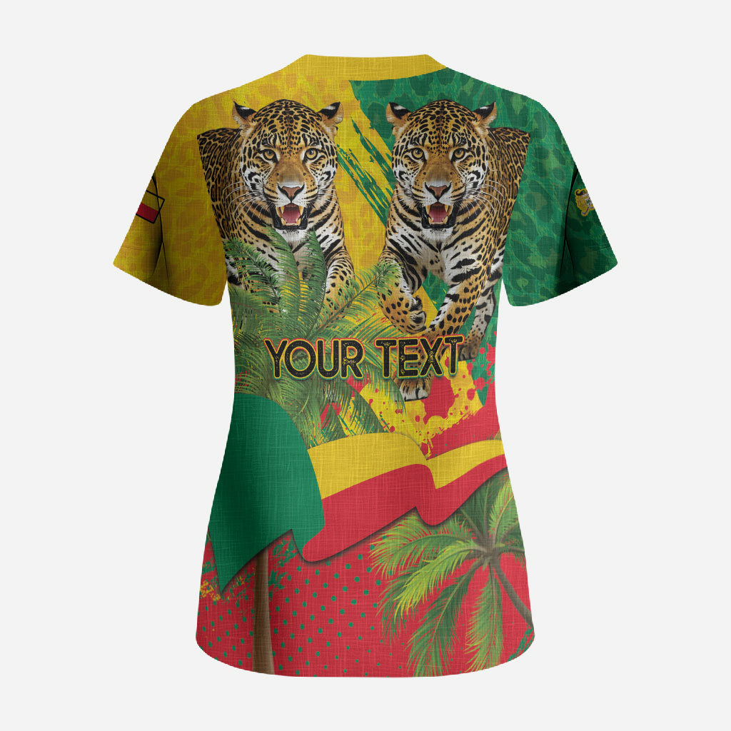 Personalised Benin August 1st 1960 Scrub Top Happy Independence Day