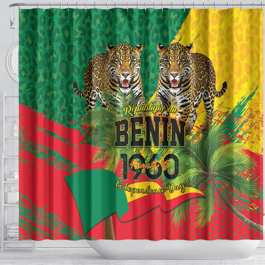 Benin August 1st 1960 Shower Curtain Happy Independence Day