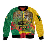 Personalised Benin August 1st 1960 Sleeve Zip Bomber Jacket Happy Independence Day