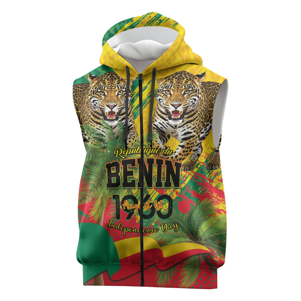 Personalised Benin August 1st 1960 Sleeveless Zip Hoodie Happy Independence Day