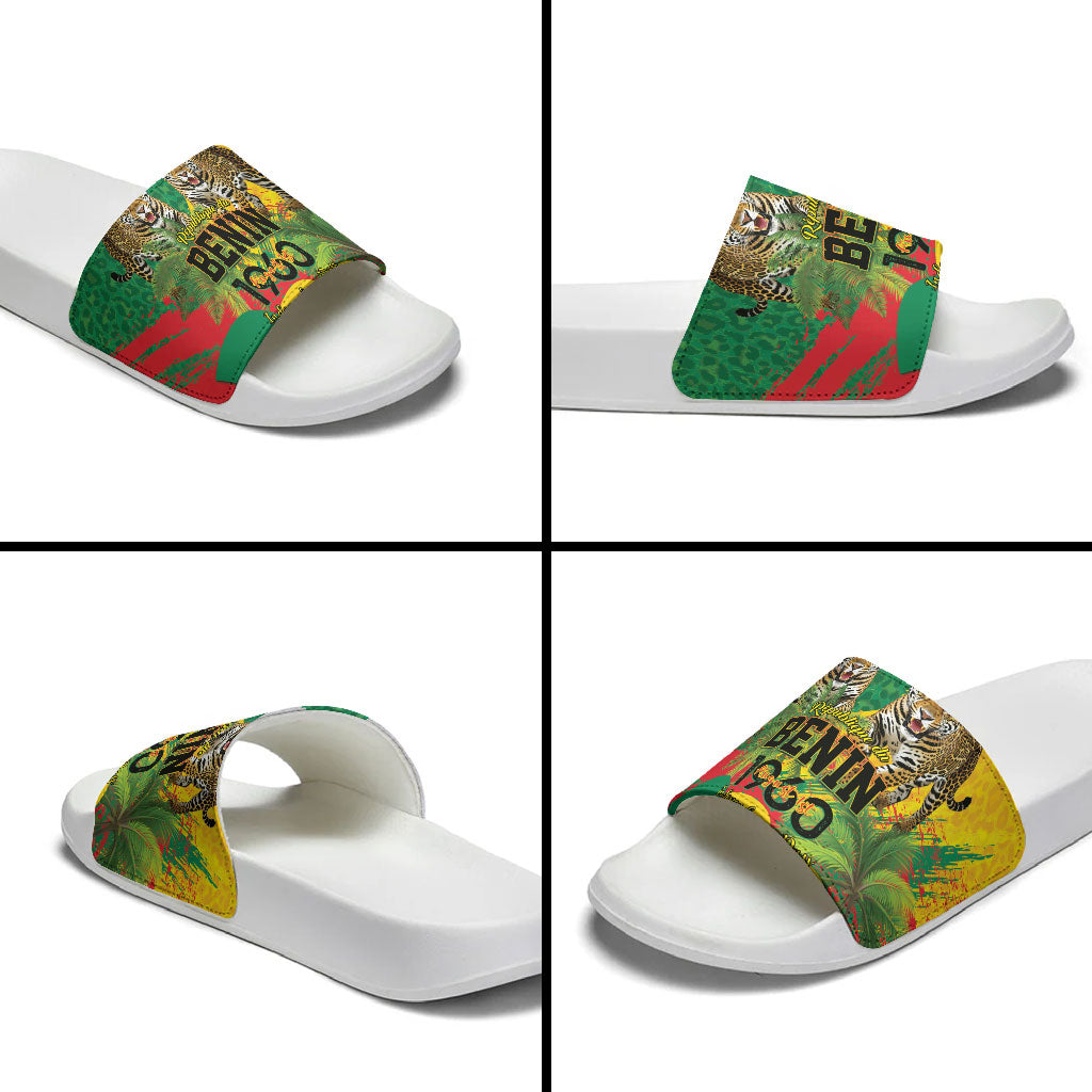 Benin August 1st 1960 Slide Sandals Happy Independence Day