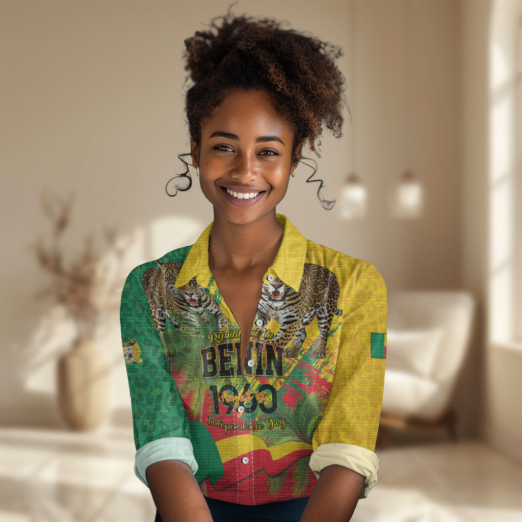 Personalised Benin August 1st 1960 Women Casual Shirt Happy Independence Day