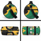 Jamaica Pineapple Duffle Bag Coat of Arms Tropical Flowers
