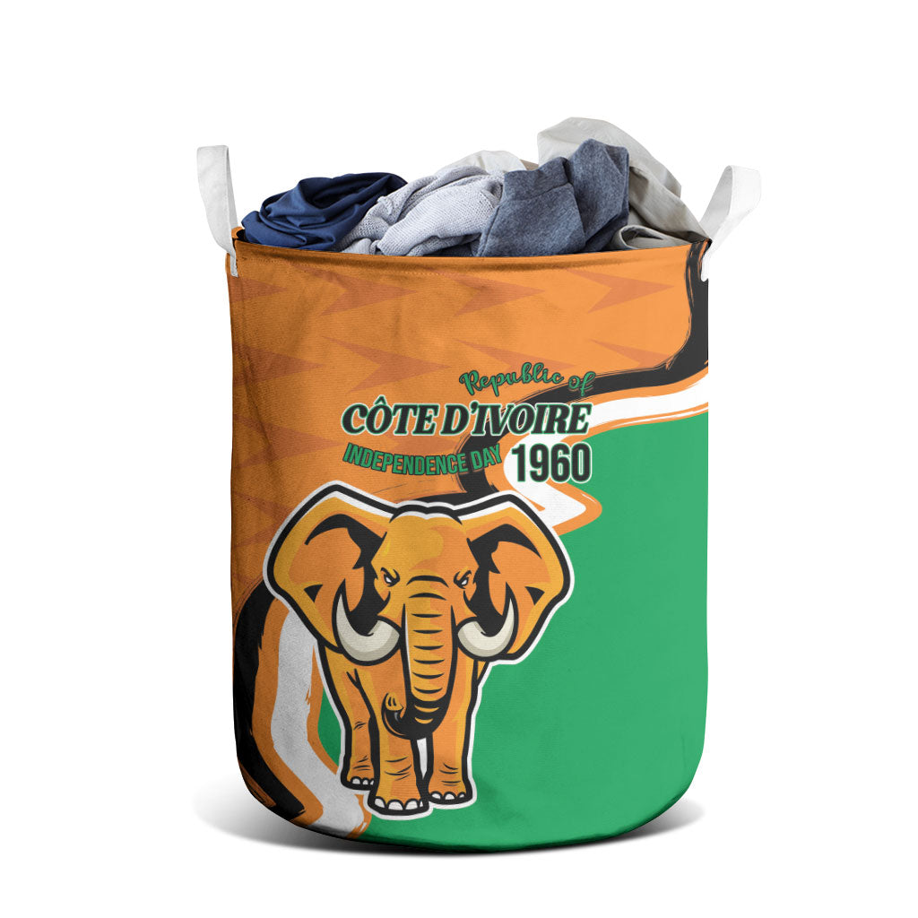 Ivory Coast August 7th 1960 Laundry Basket Happy Independence Day