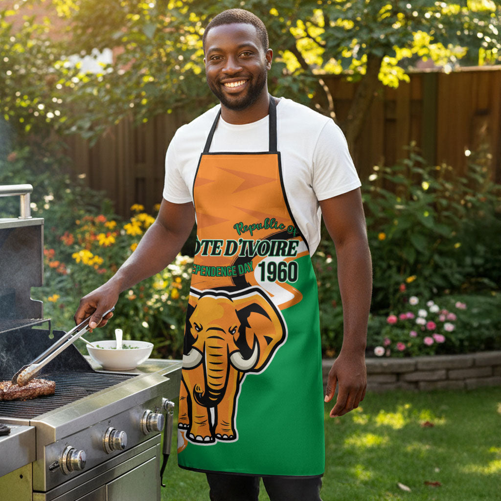 Ivory Coast August 7th 1960 Apron Happy Independence Day