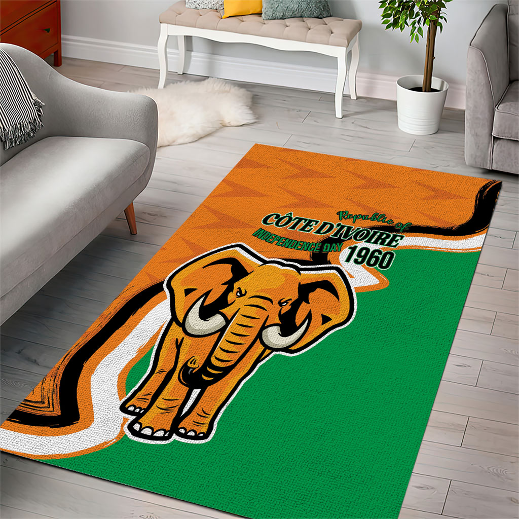 Ivory Coast August 7th 1960 Area Rug Happy Independence Day