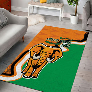 Ivory Coast August 7th 1960 Area Rug Happy Independence Day