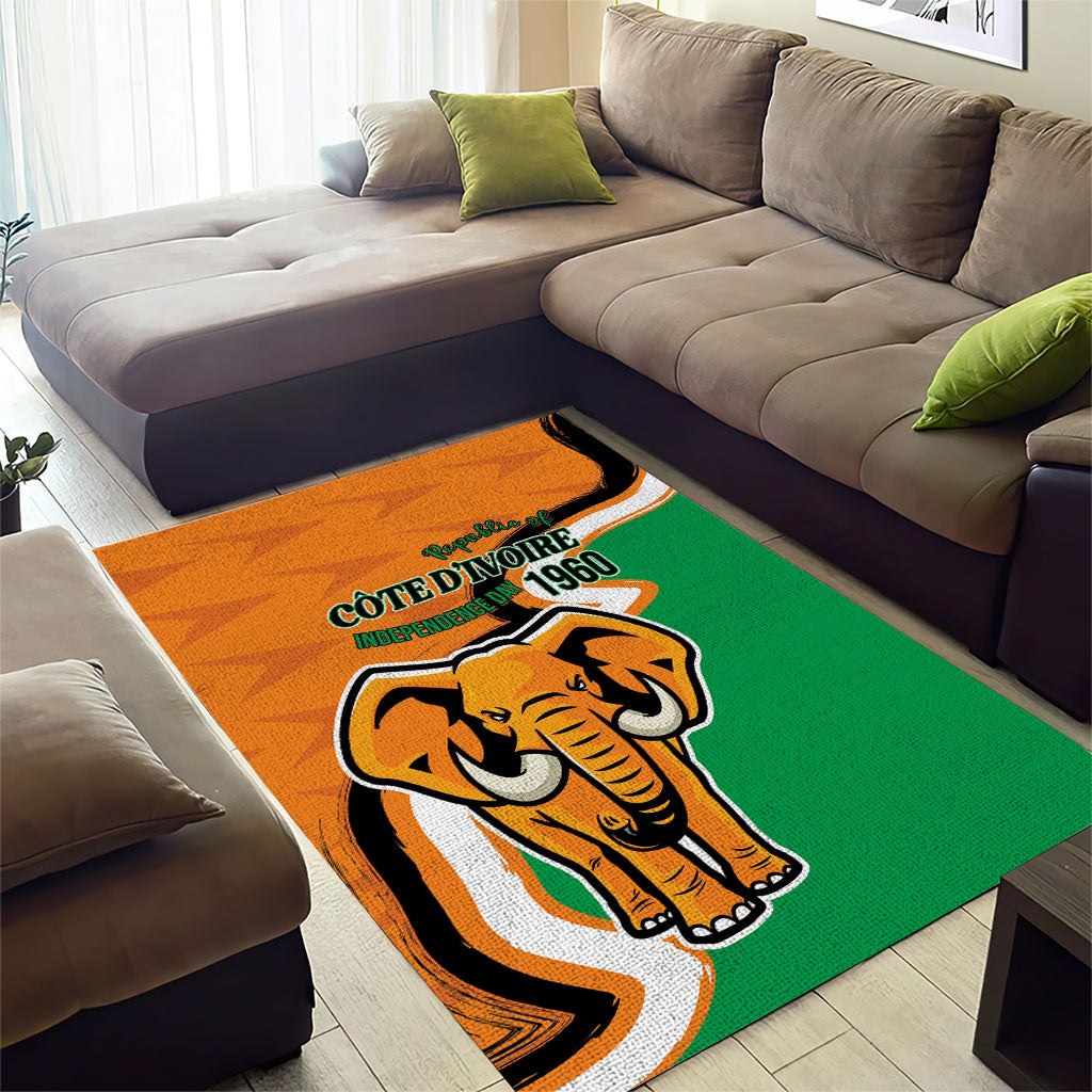 Ivory Coast August 7th 1960 Area Rug Happy Independence Day