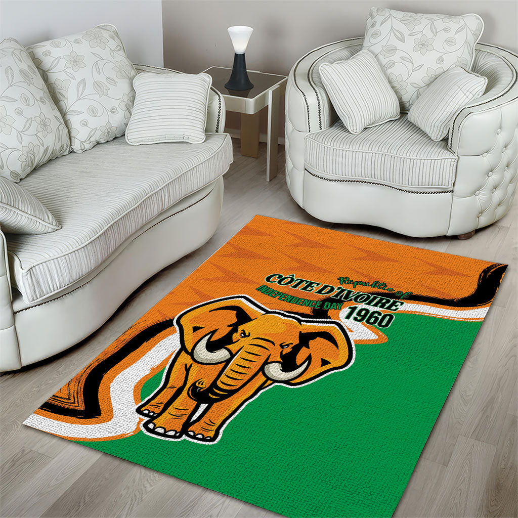 Ivory Coast August 7th 1960 Area Rug Happy Independence Day