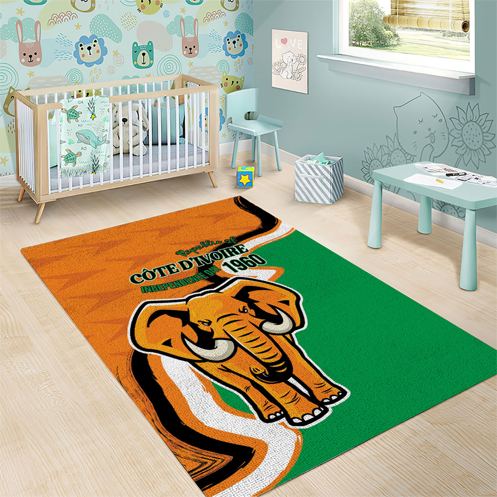 Ivory Coast August 7th 1960 Area Rug Happy Independence Day
