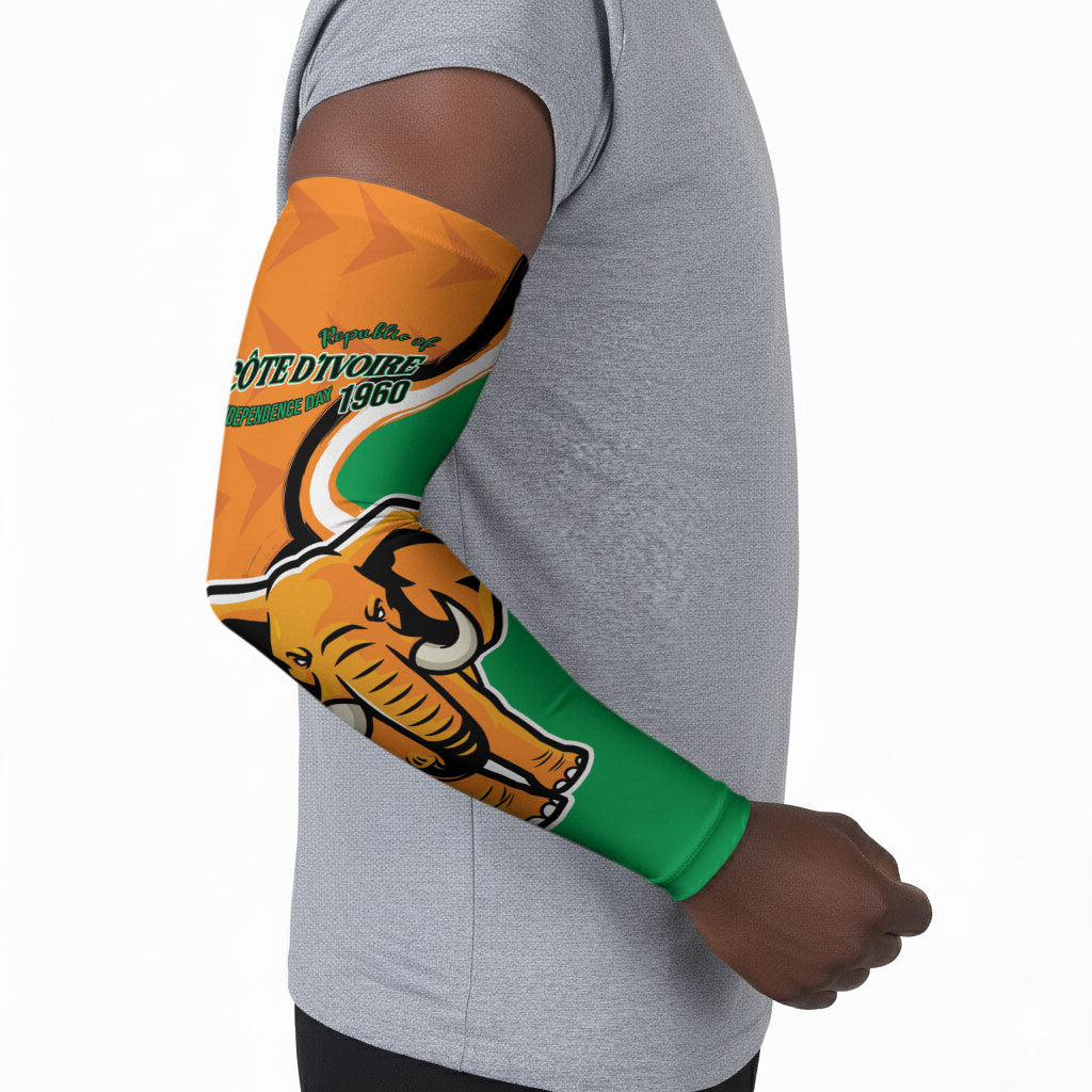 Personalised Ivory Coast August 7th 1960 Arm Sleeves Happy Independence Day