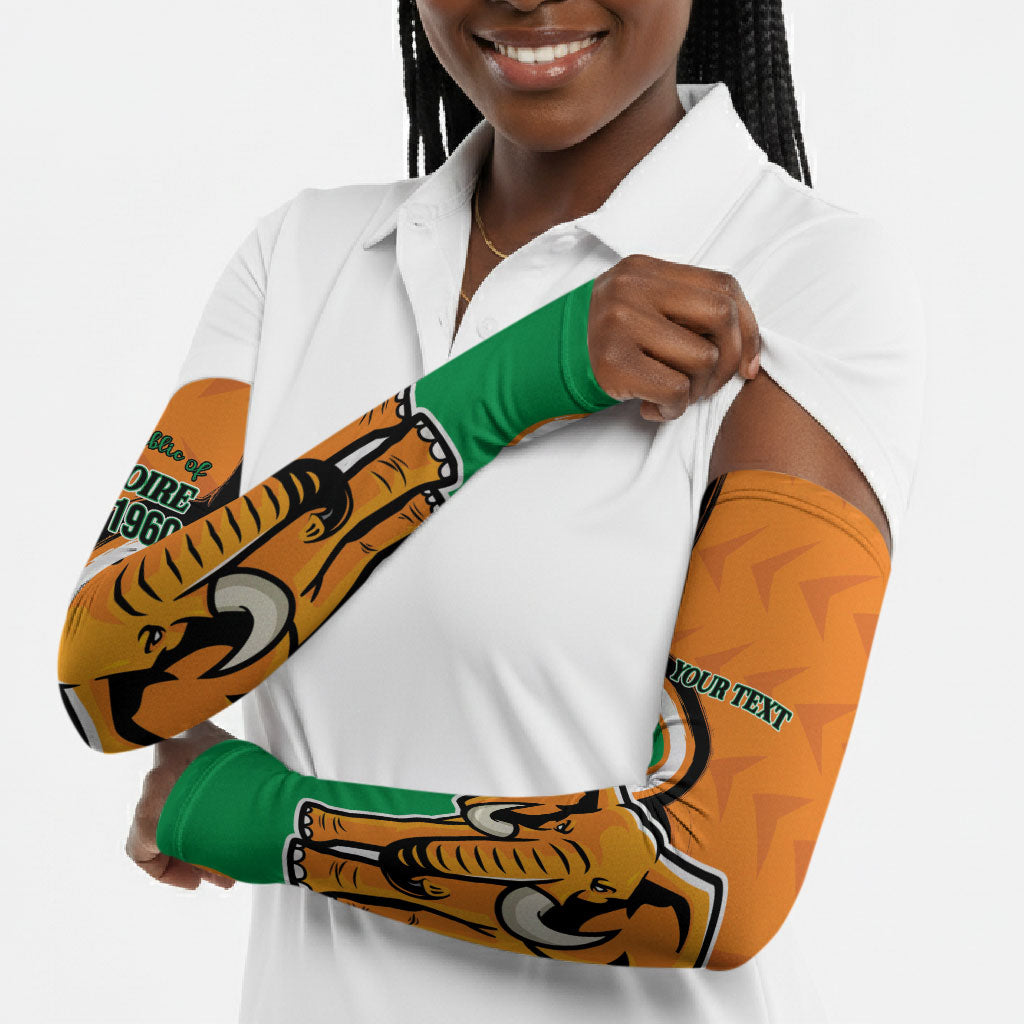 Personalised Ivory Coast August 7th 1960 Arm Sleeves Happy Independence Day
