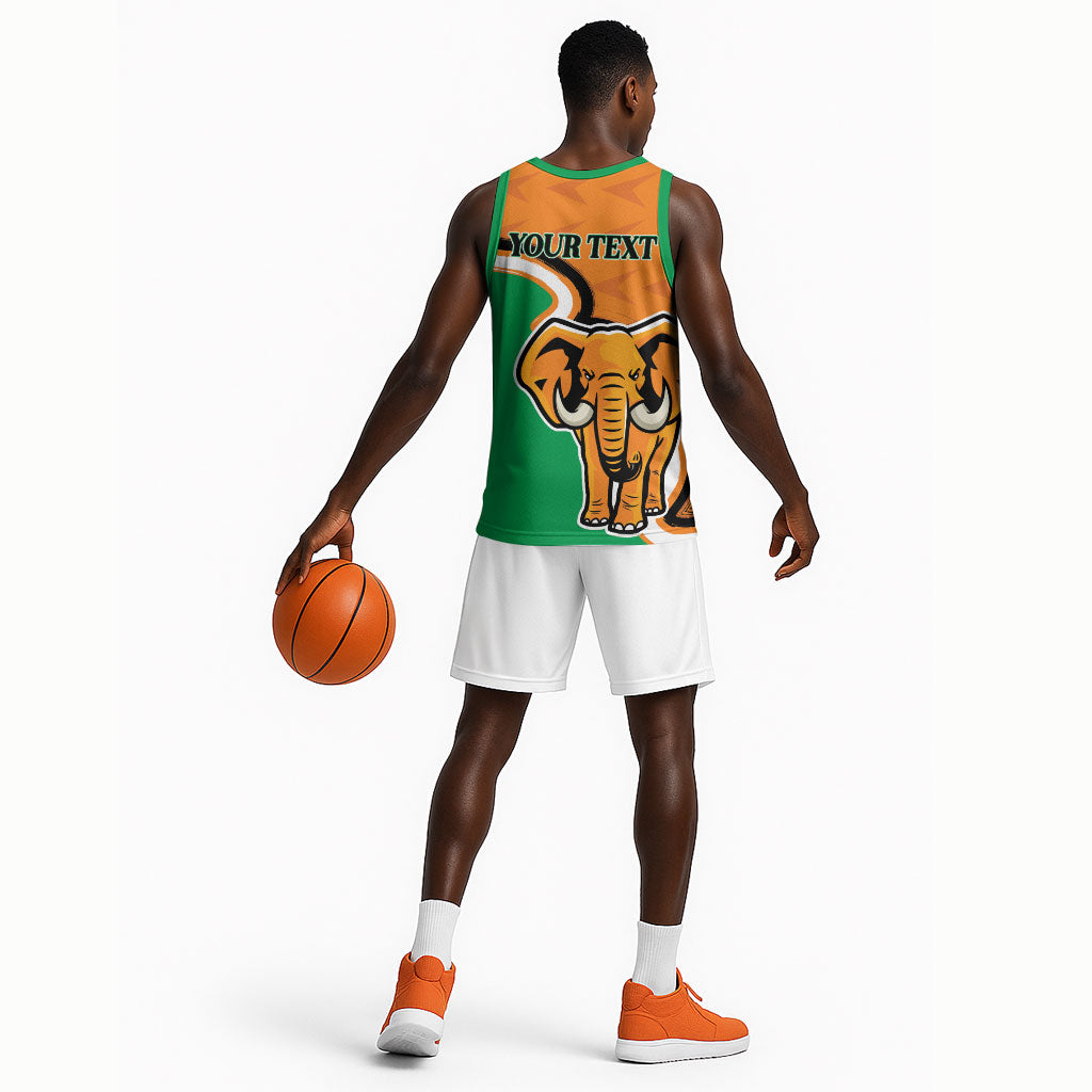 Personalised Ivory Coast August 7th 1960 Basketball Jersey Happy Independence Day