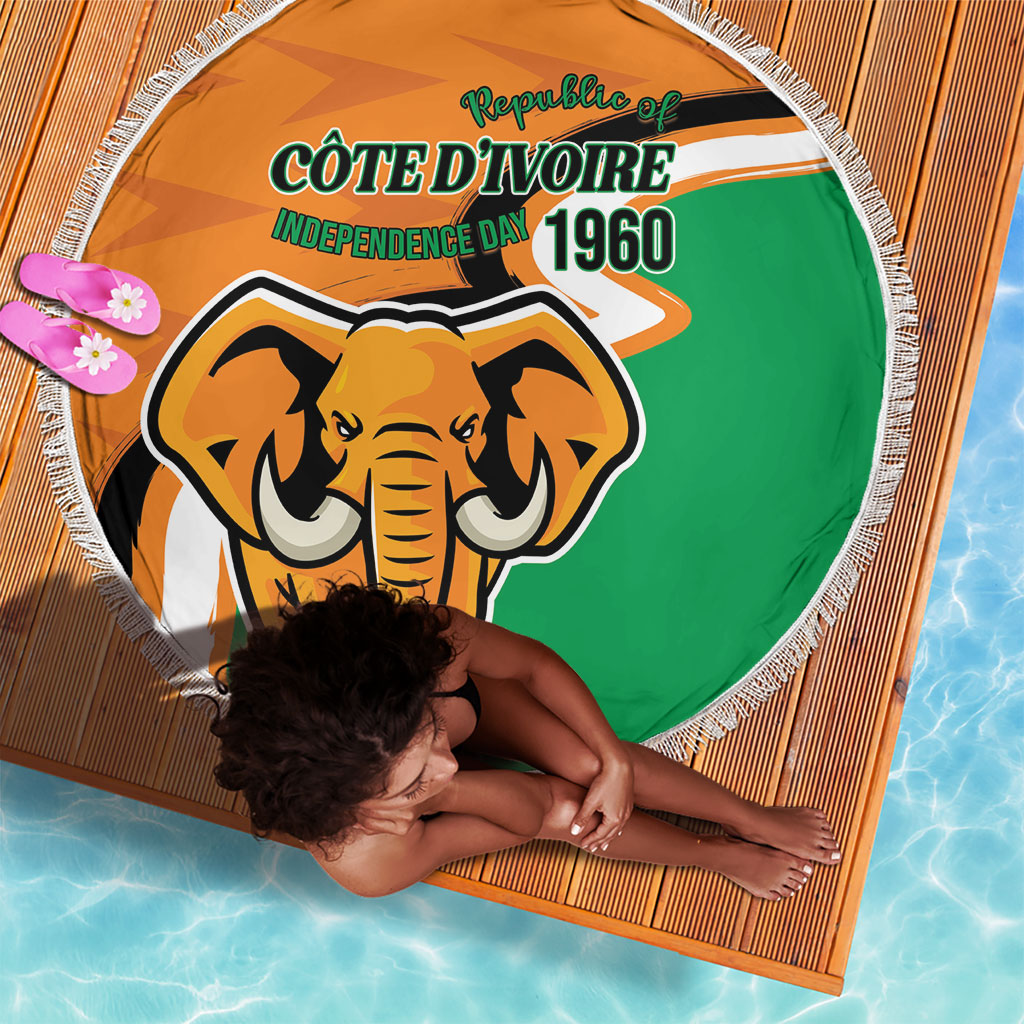 Ivory Coast August 7th 1960 Beach Blanket Happy Independence Day