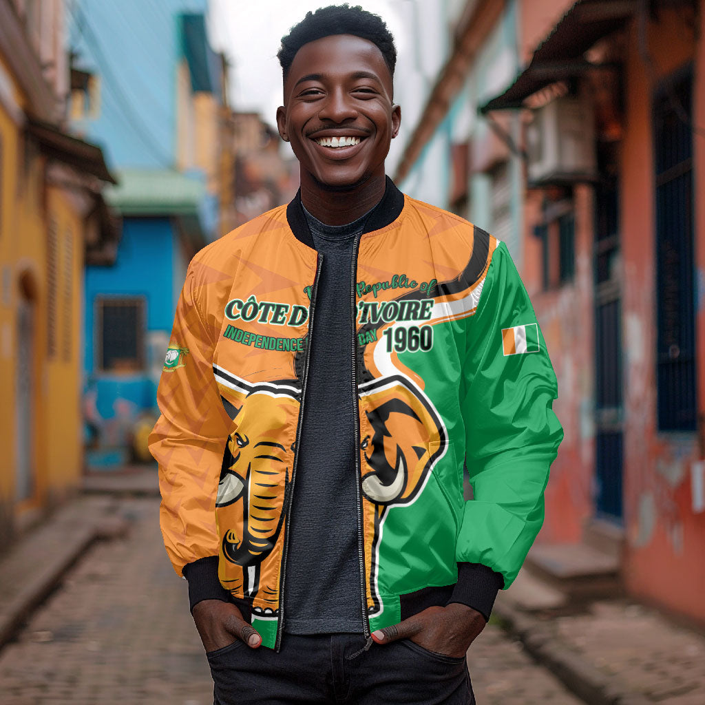 Personalised Ivory Coast August 7th 1960 Bomber Jacket Happy Independence Day