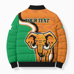 Personalised Ivory Coast August 7th 1960 Bomber Puffer Jacket Happy Independence Day