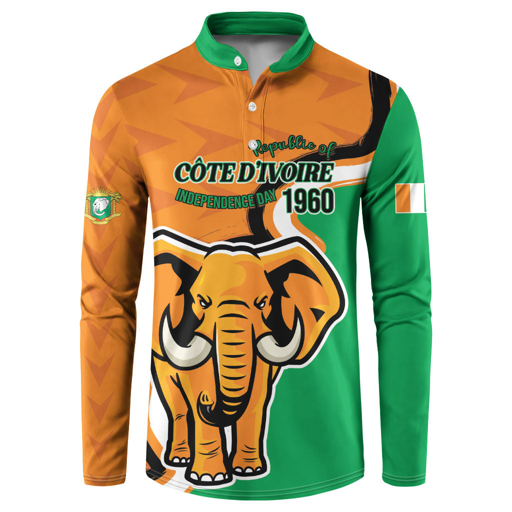 Personalised Ivory Coast August 7th 1960 Button Sweatshirt Happy Independence Day