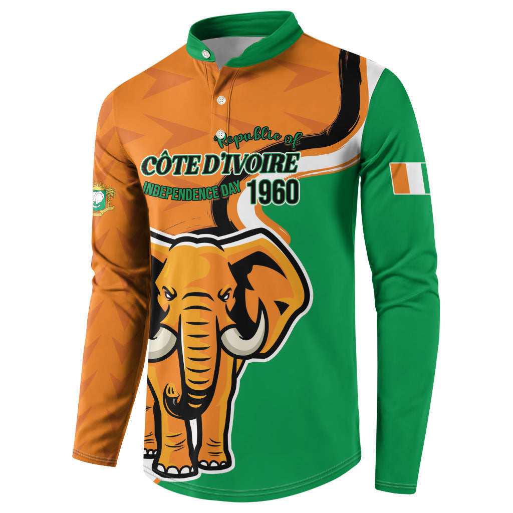 Personalised Ivory Coast August 7th 1960 Button Sweatshirt Happy Independence Day