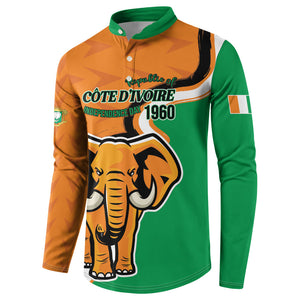 Personalised Ivory Coast August 7th 1960 Button Sweatshirt Happy Independence Day