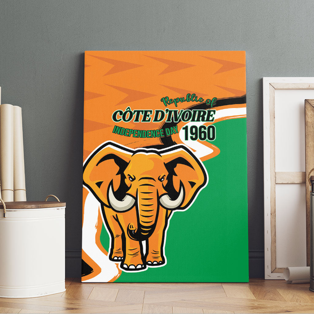 Ivory Coast August 7th 1960 Canvas Wall Art Happy Independence Day